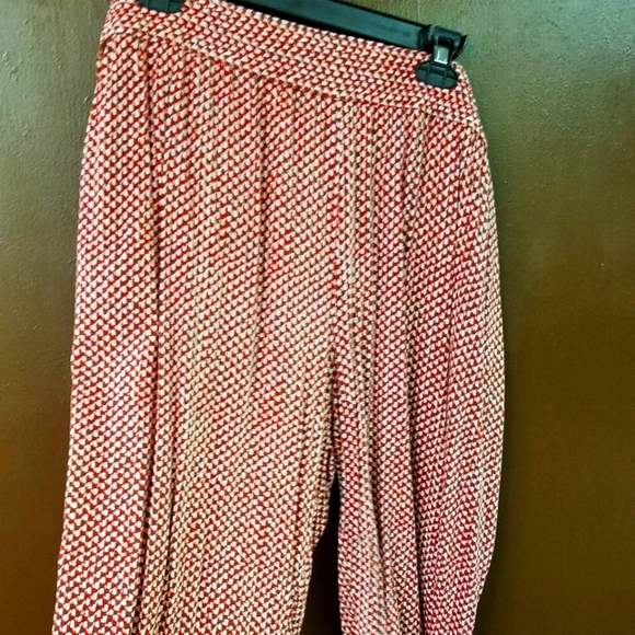 Liz Claiborne Pants - Liz Claiborne Woman Red & Brown 1X 100% Rayon